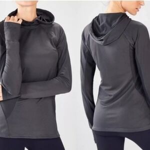 Fabletics Alecia Performance Pullover Activewear Hoodie Yoga Gray M